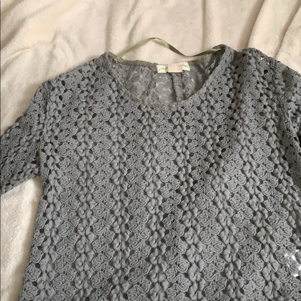 Gray Sweater, With A Beautiful Pattern! - image 1
